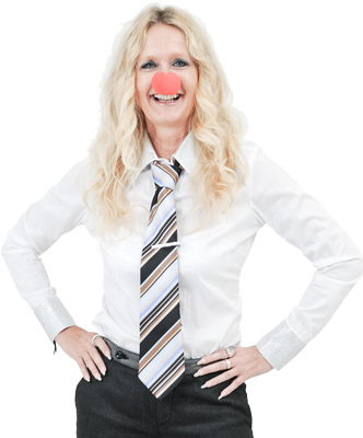 Claudia mit Clownnase